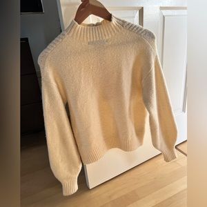 sophie rue 1/2 zip sweater ivory cream